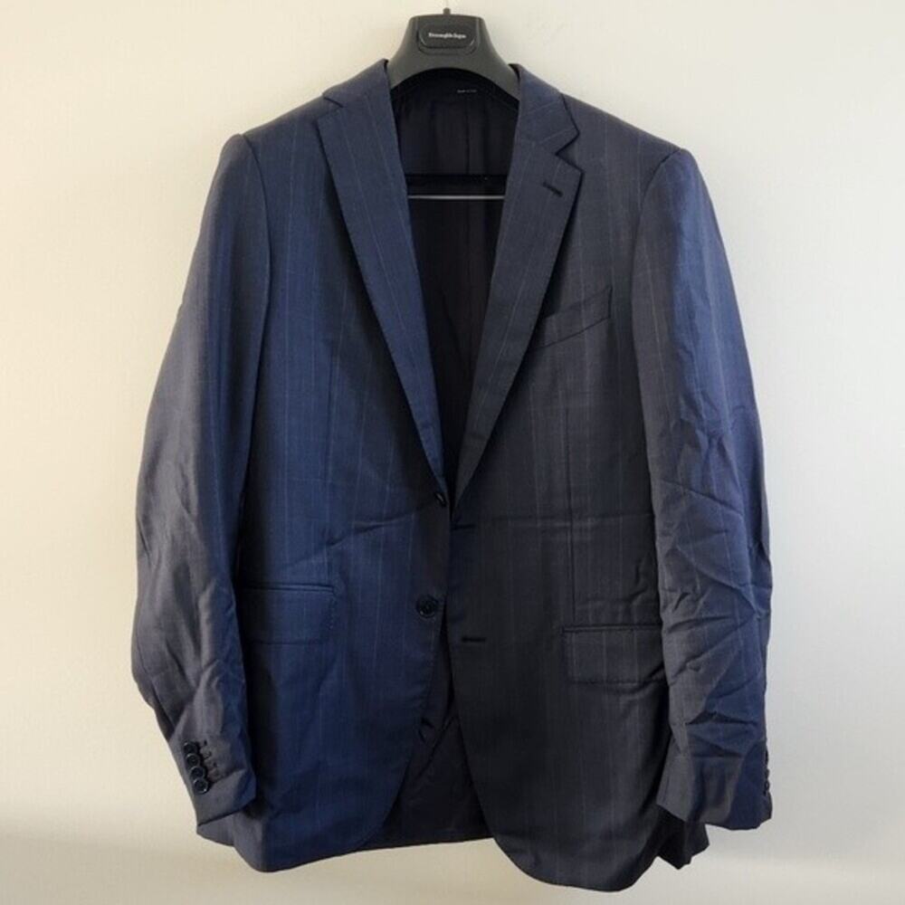Ermenegildo Zegna Size IT 52L Sport Coat Blue Plaid